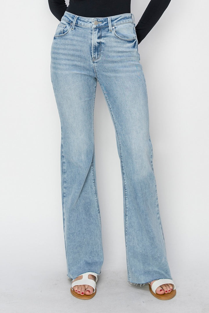 Jamie Raw Edge Bootcut Jeans- Risen