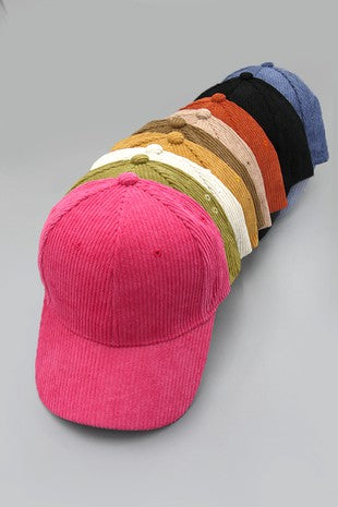 Corduroy Chic Baseball Cap