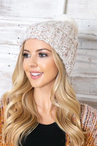 Cozy Chic Pom Beanie Hat