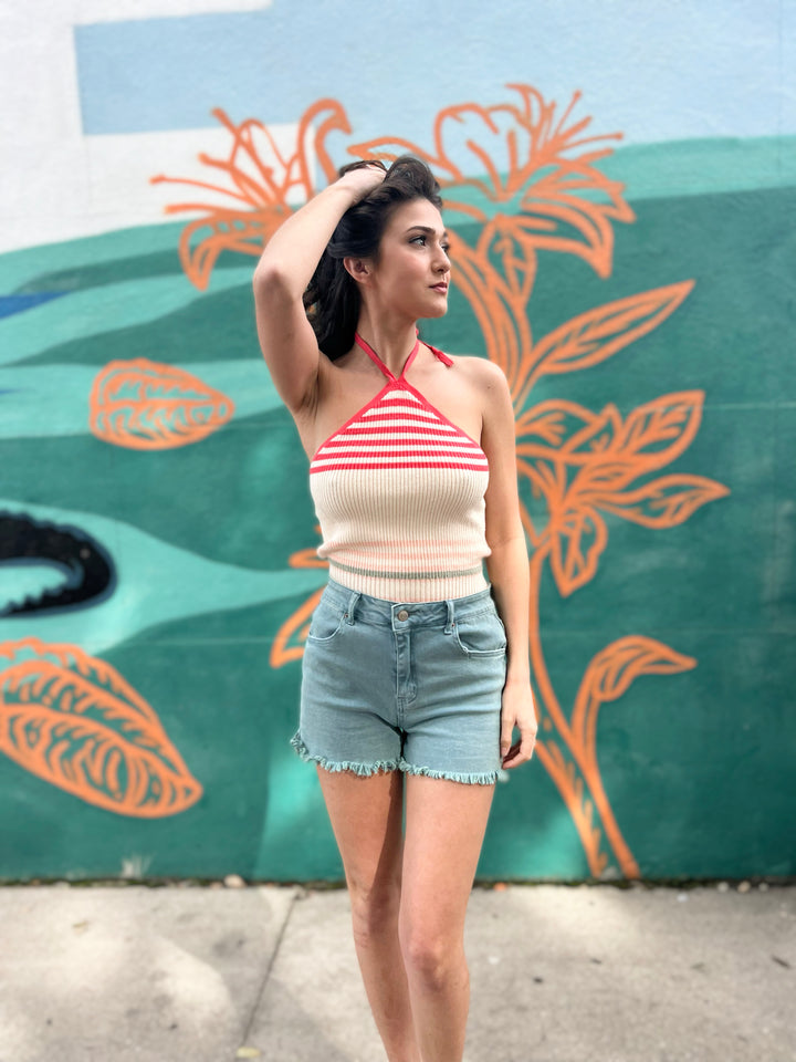 Summer Fling Knit Halter Top