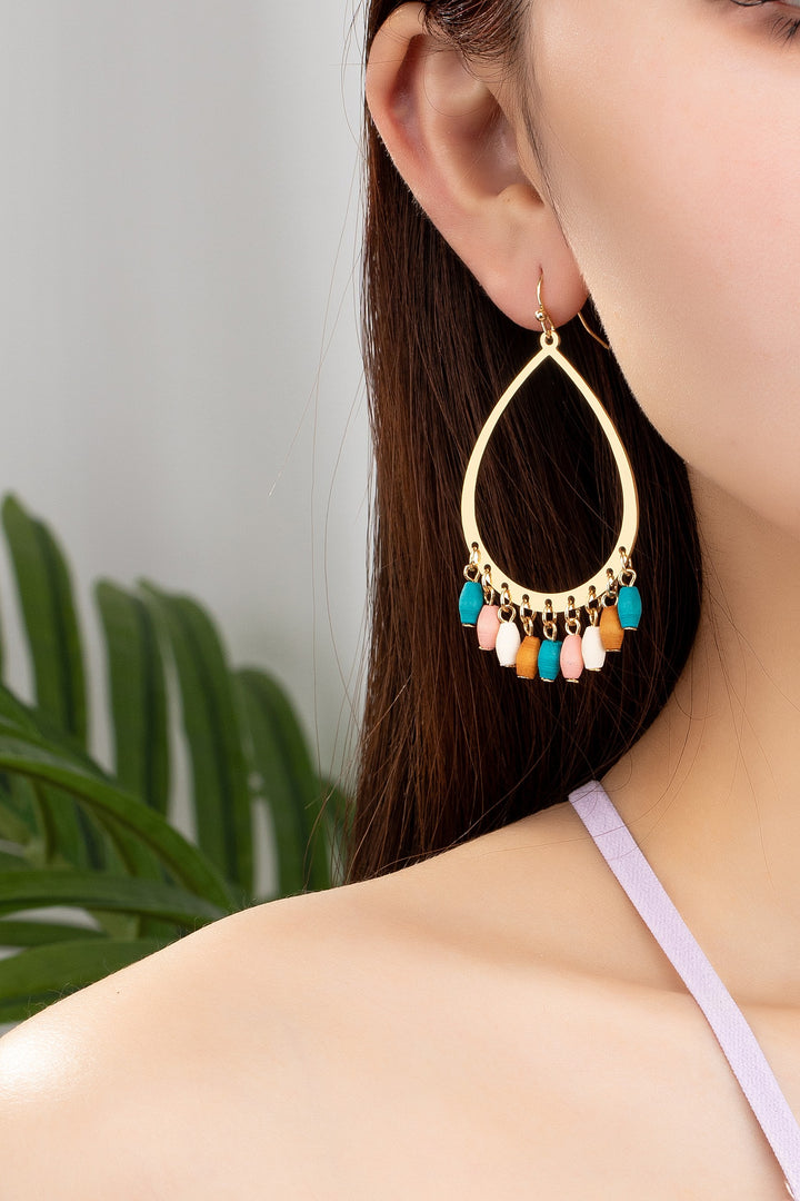 Divine Timing Wood Beaded Earrings