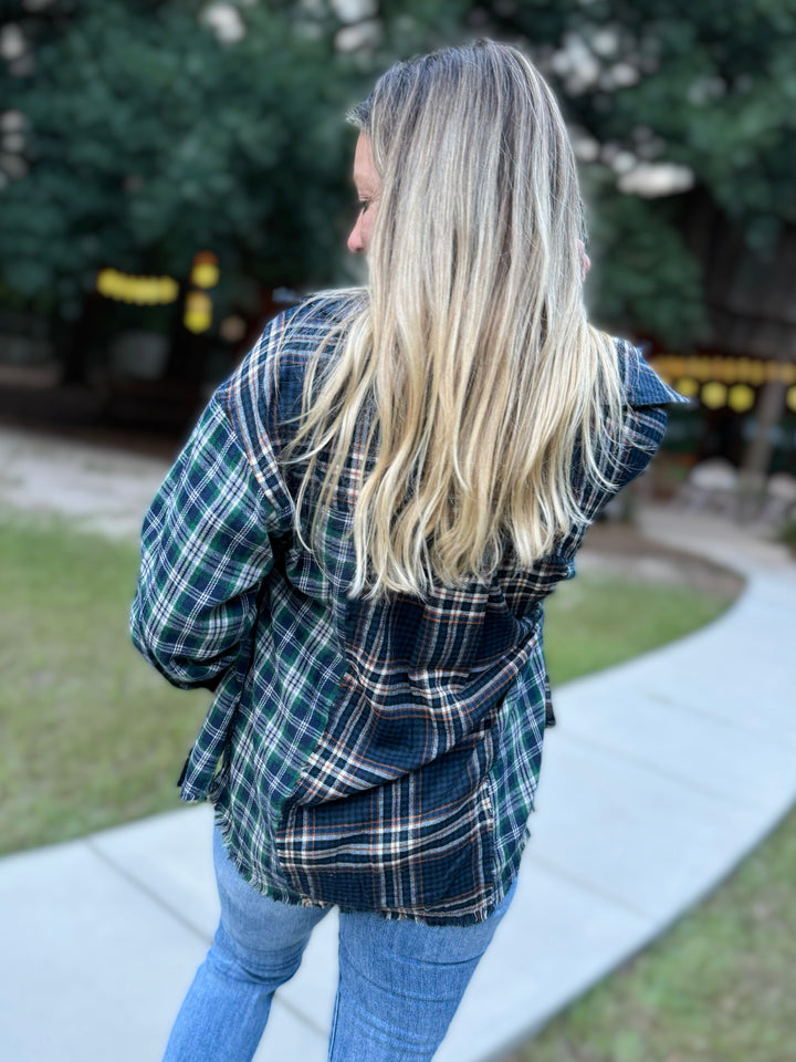 Heartache Tonight Plaid Flannel Long Sleeve Top