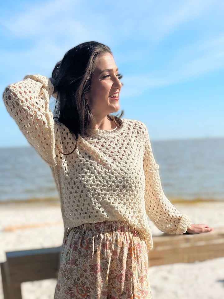 Don't Limit Yourself Oversized Knit Top in Oatmeal