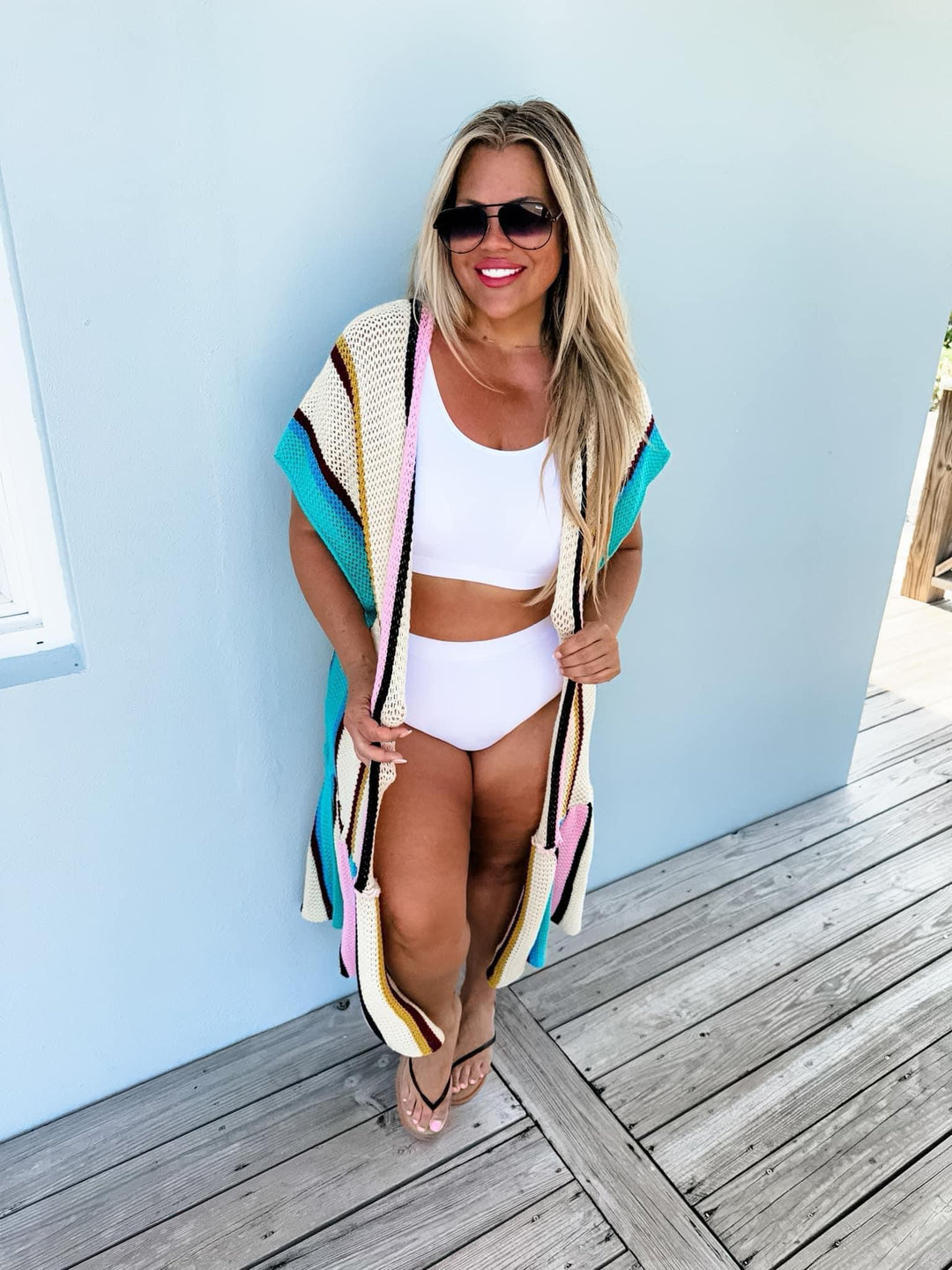 Fun In The Sun Crochet One Size Kimono