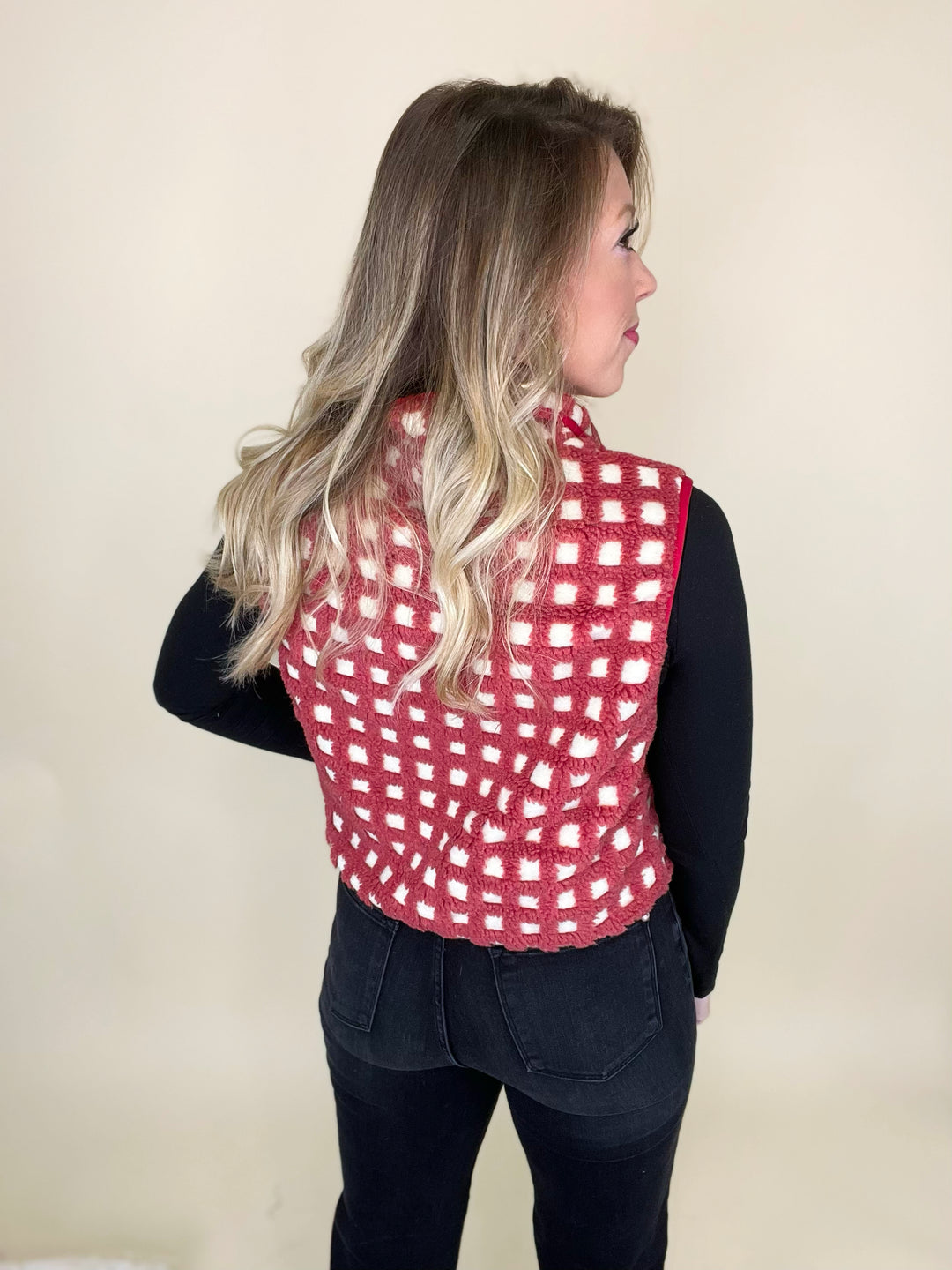 Pretty in Print Fleece Vest