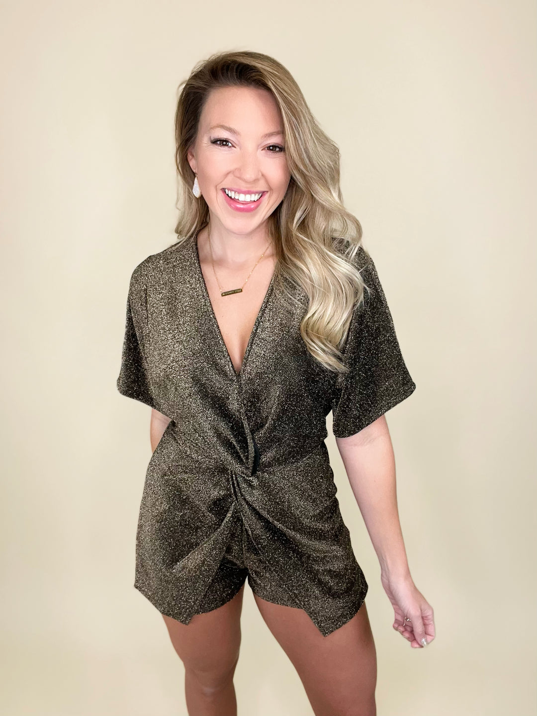 Lost in Lights Metallic Romper