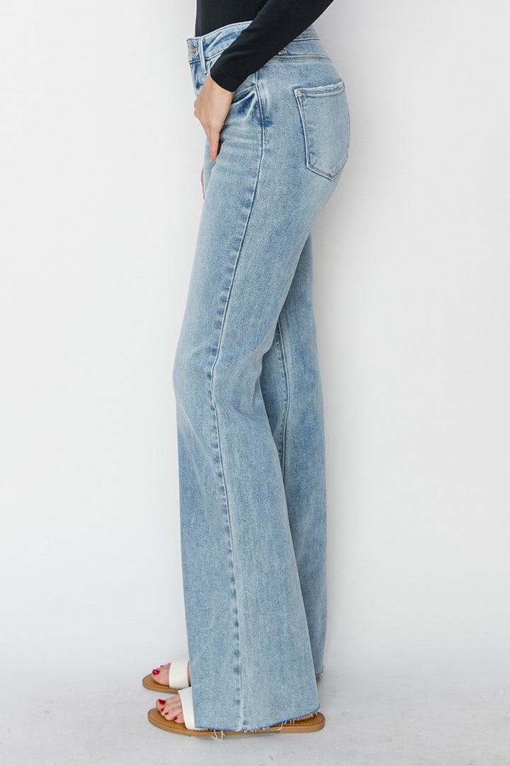 Jamie Raw Edge Bootcut Jeans- Risen