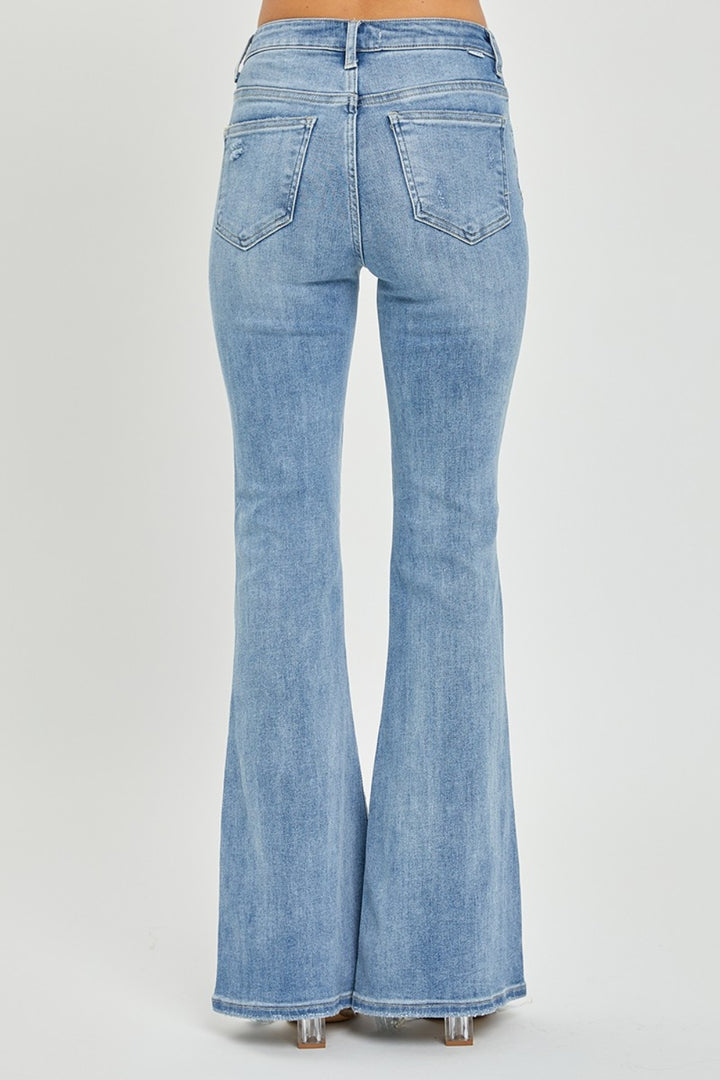 Your Best Mistake Frayed Hem Flare Jeans