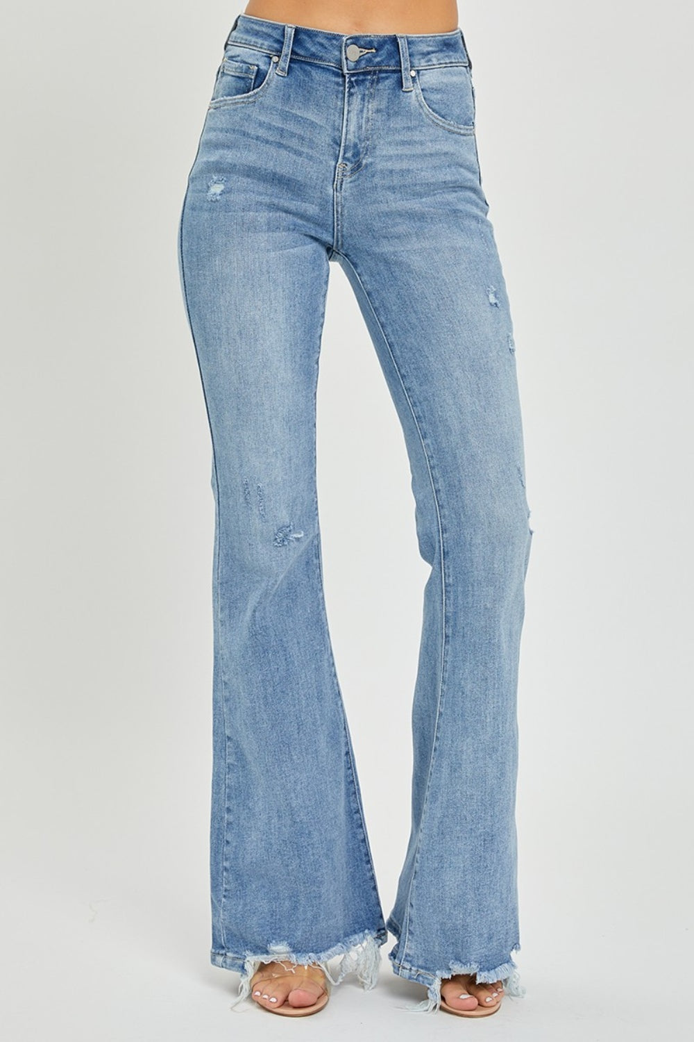 Your Best Mistake Frayed Hem Flare Jeans