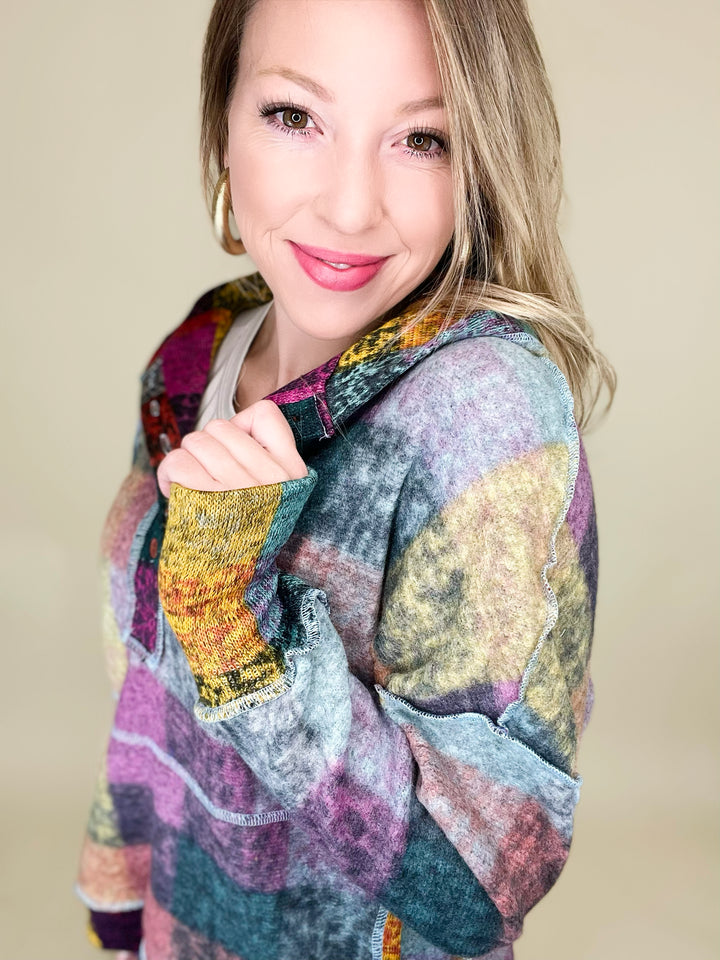 Miranda Multi Color Plaid Hoodie