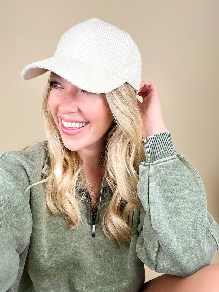 Corduroy Chic Baseball Cap