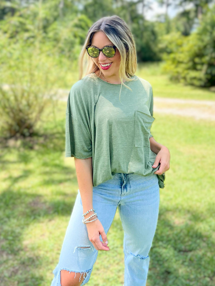 Feeling Good Drop Shoulder Oversized Tee