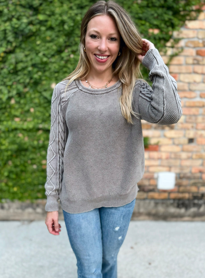 Carry on Cable Knit Pullover