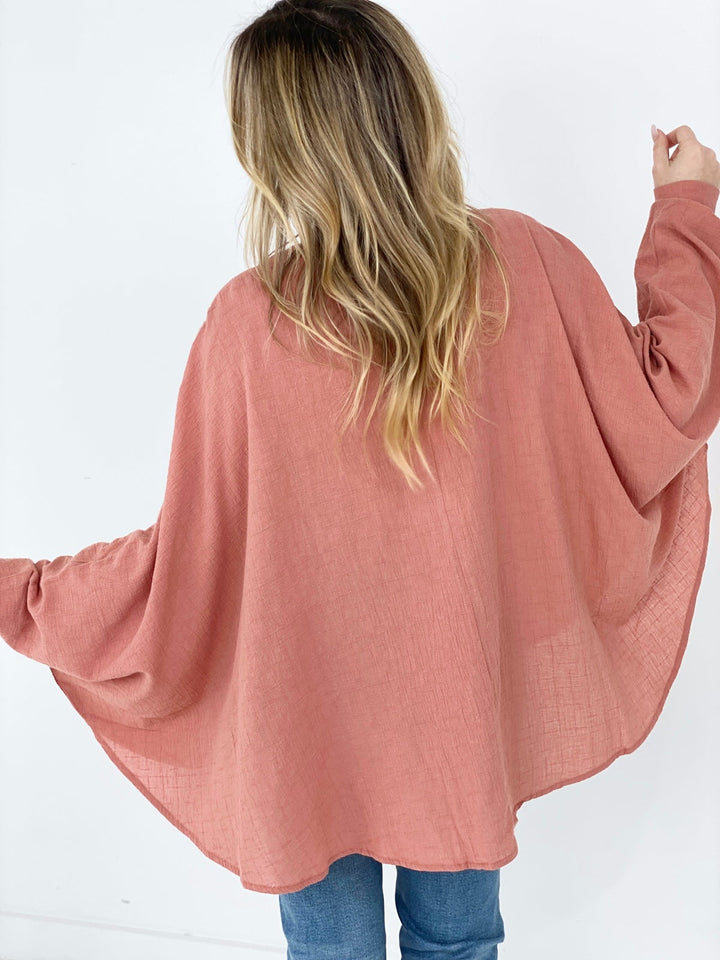 Flaunt It Linen Oversized Top