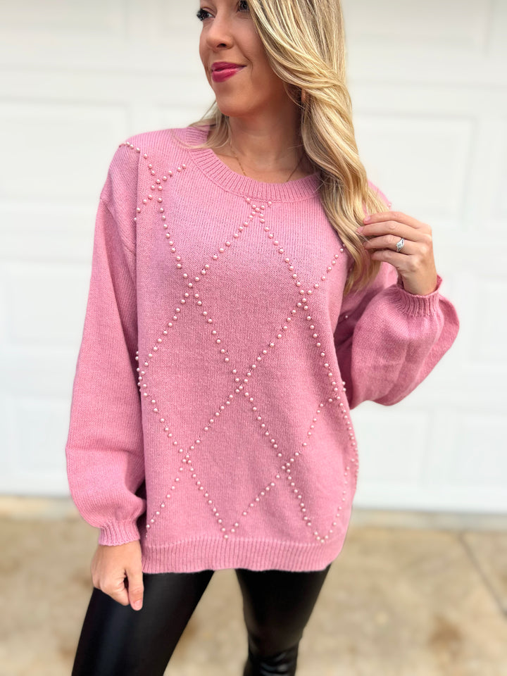Pieces of Me Pearl Beaded Sweater