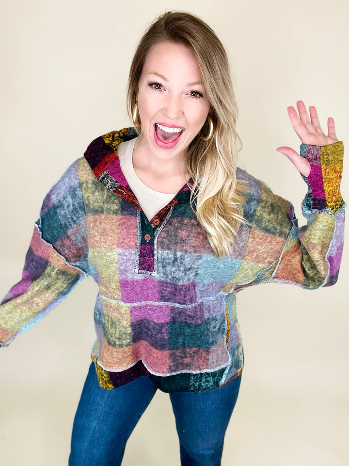 Miranda Multi Color Plaid Hoodie