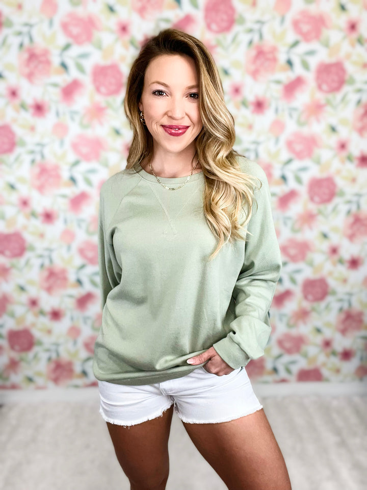 Simple + Sweet Sage Sweatshirt