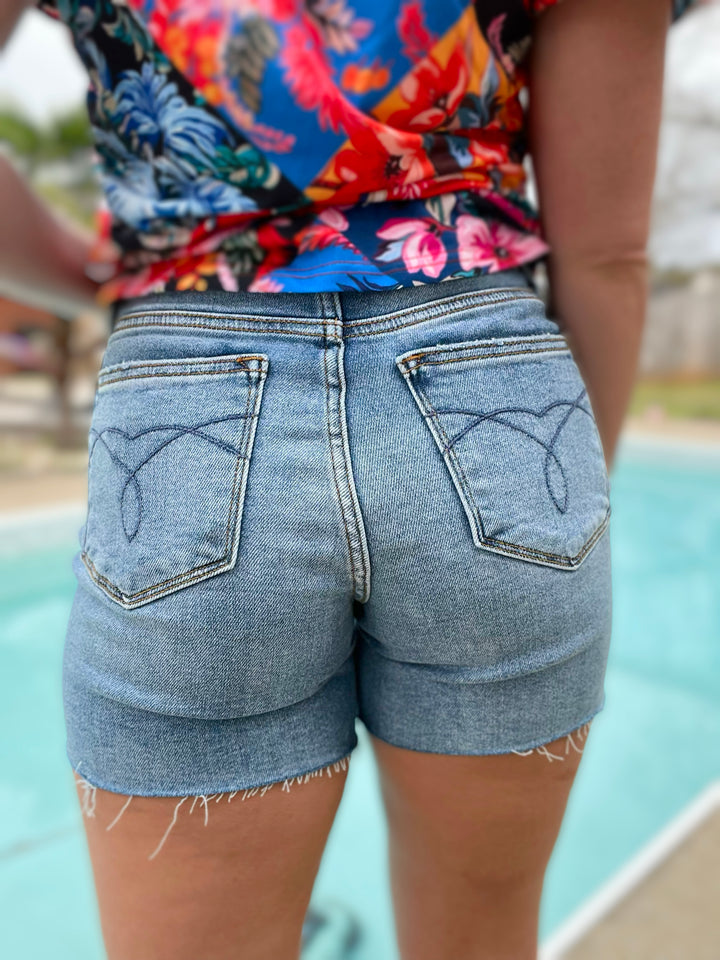 Judy Blue Bekah Light Wash Shorts