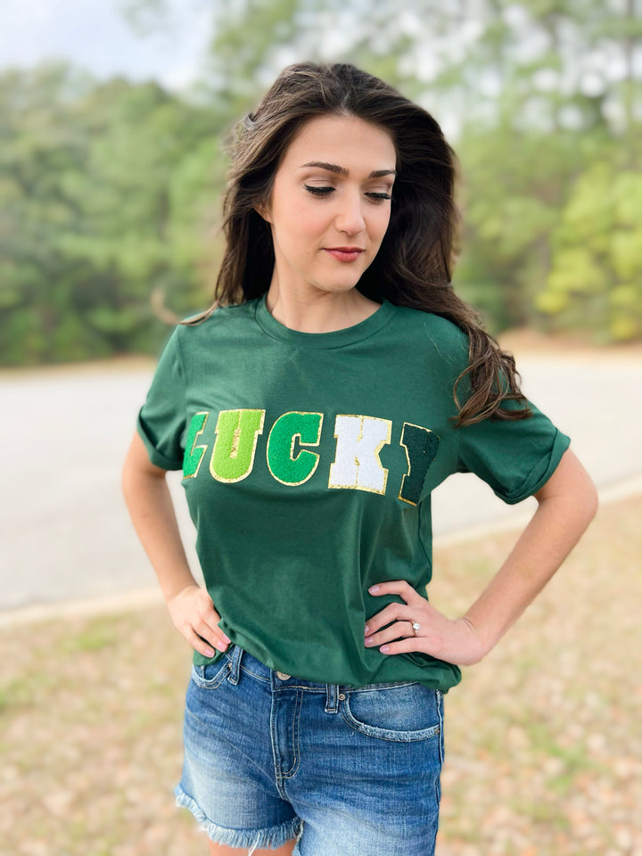 Lucky Chenille Patch Tee