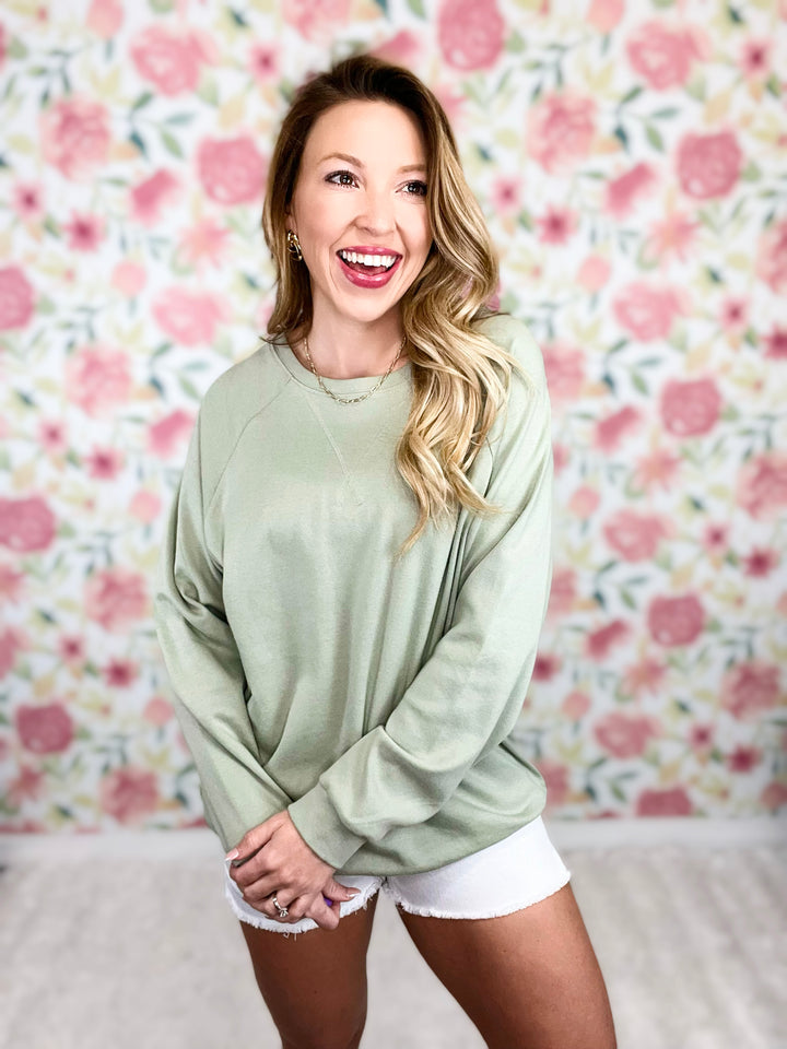 Simple + Sweet Sage Sweatshirt