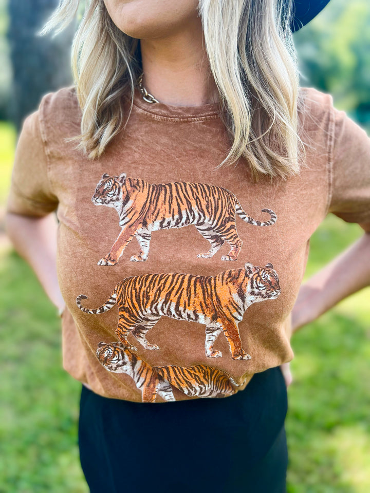 Awakening Tiger Vintage Washed Graphic Tee