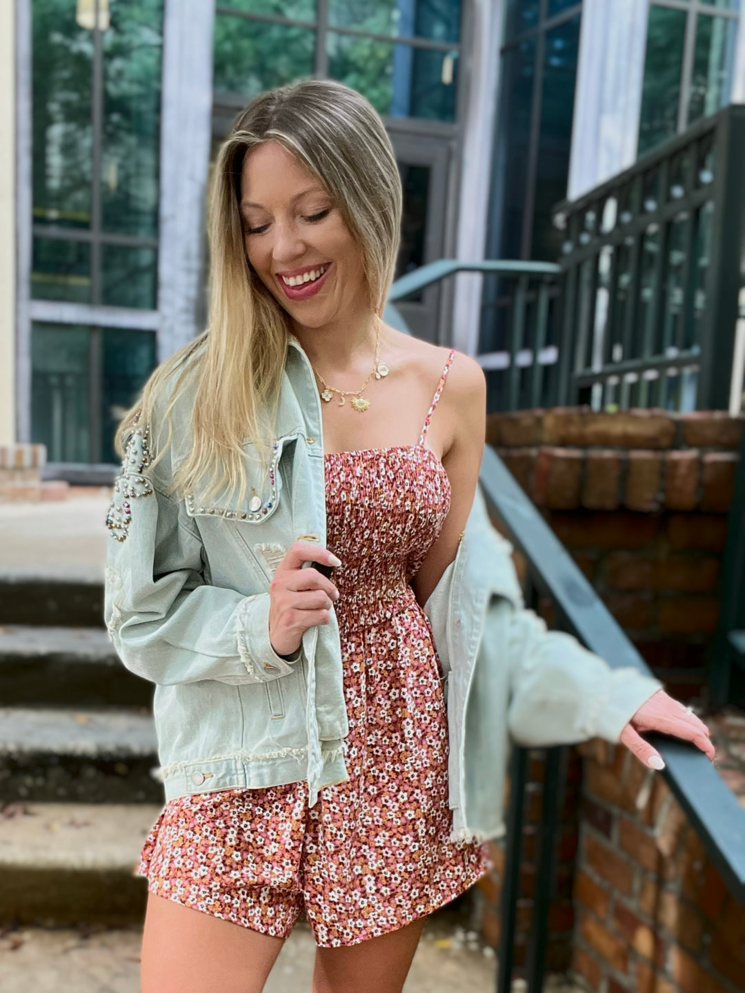 A Deep Knowing Floral Romper