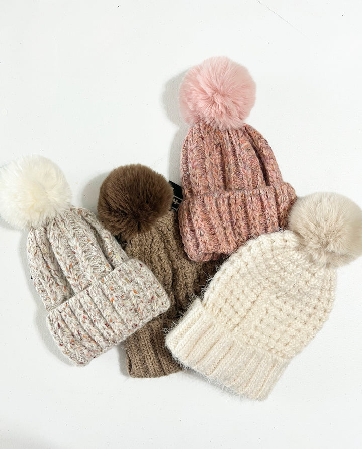 Cozy Chic Pom Beanie Hat