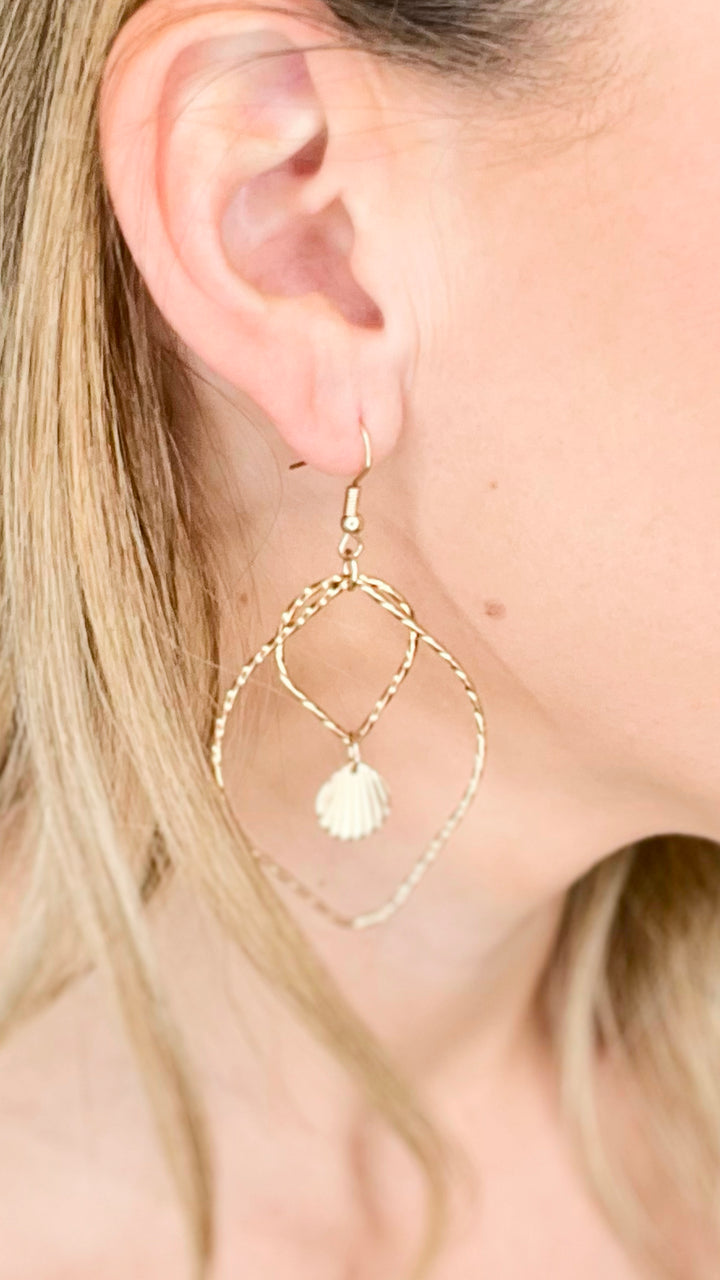 Shell Yeah Gold Earrings