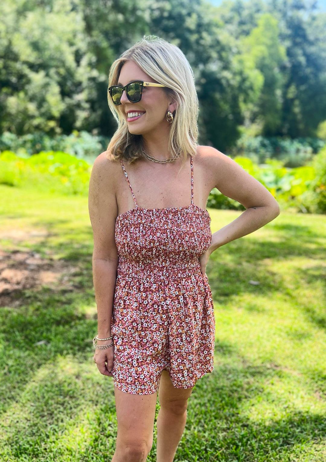 A Deep Knowing Floral Romper