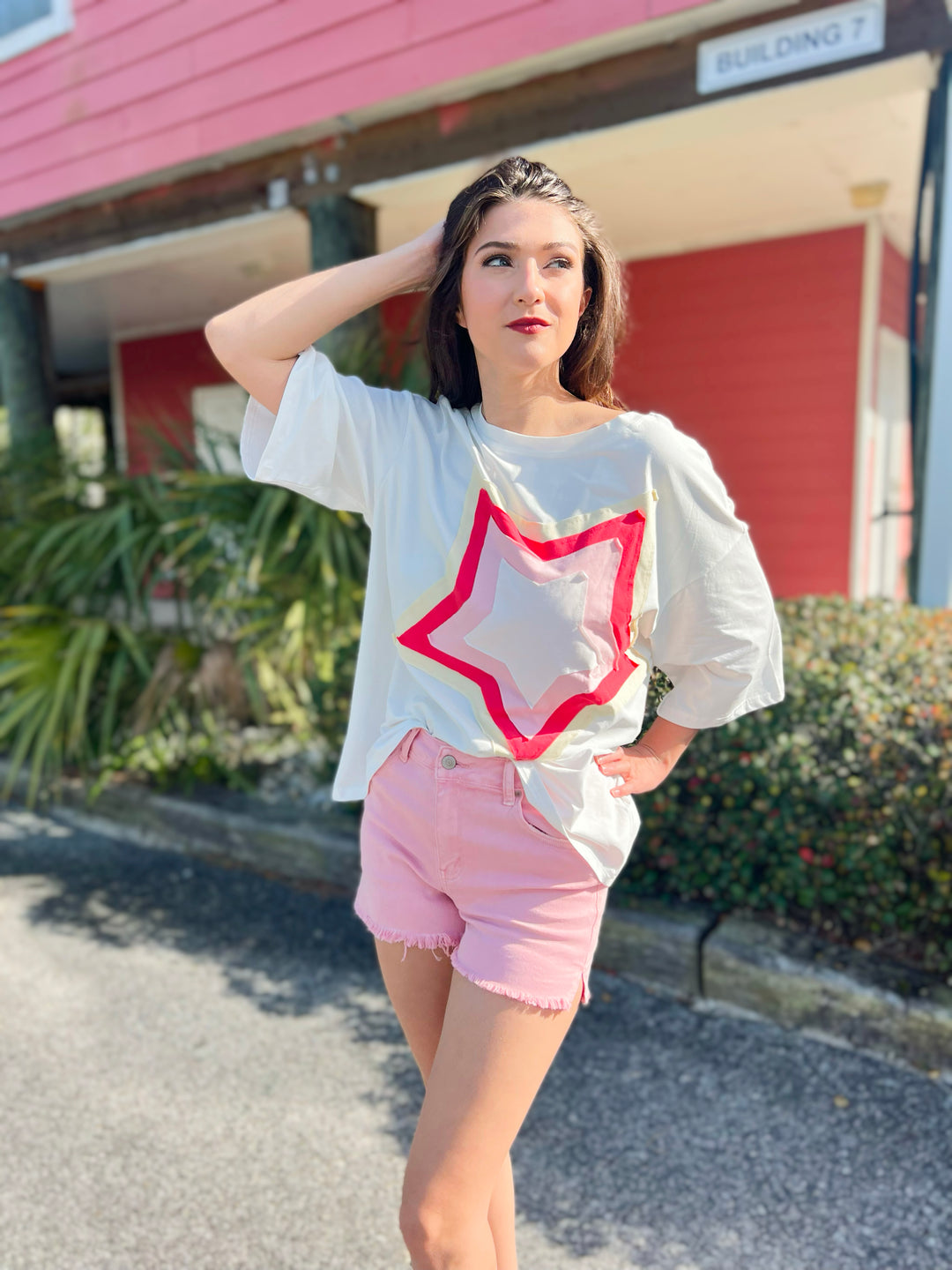 Star Struck Oversized Patchwork Top