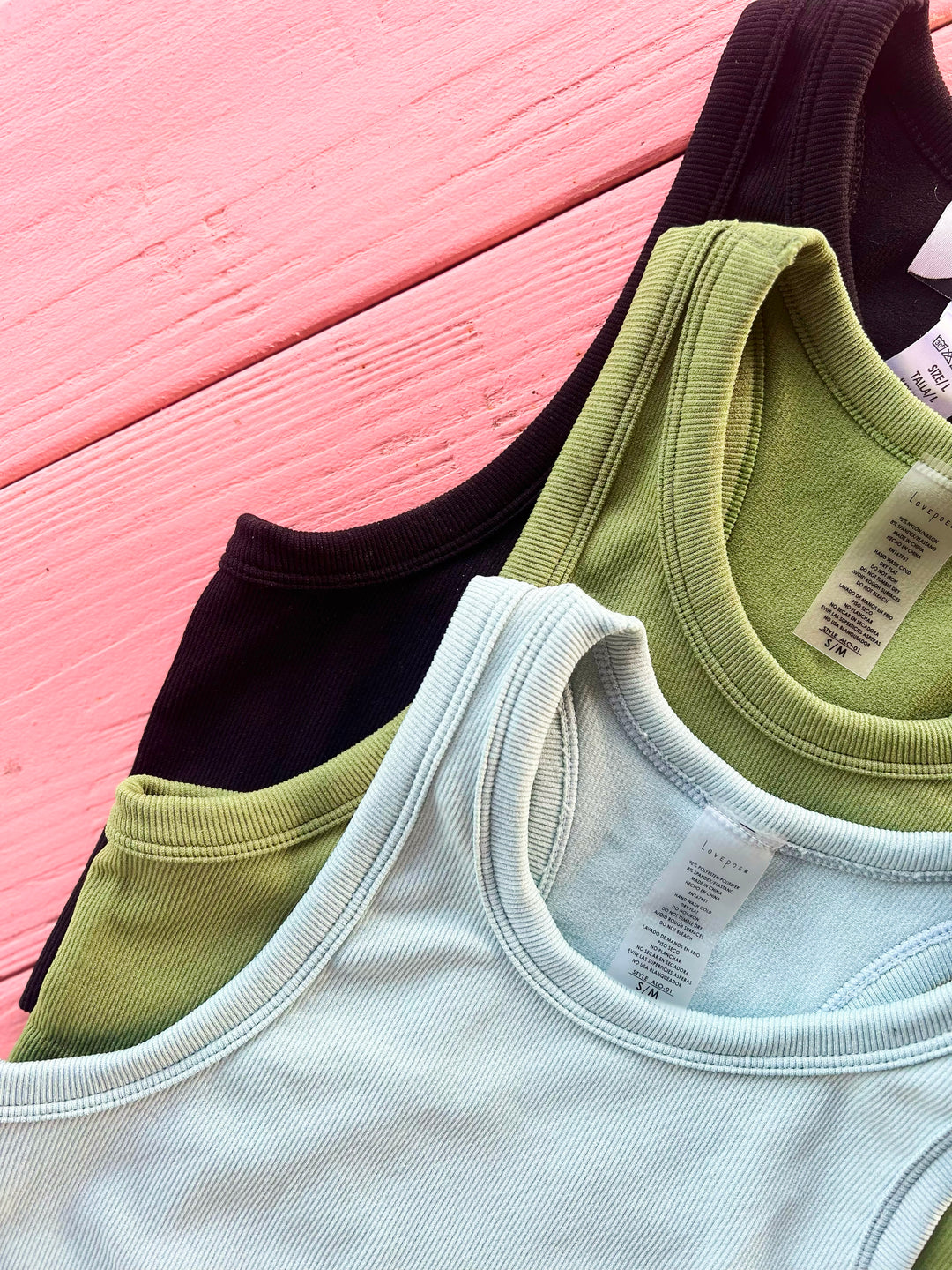 Take The High Road Cropped Tank- 2 Colors