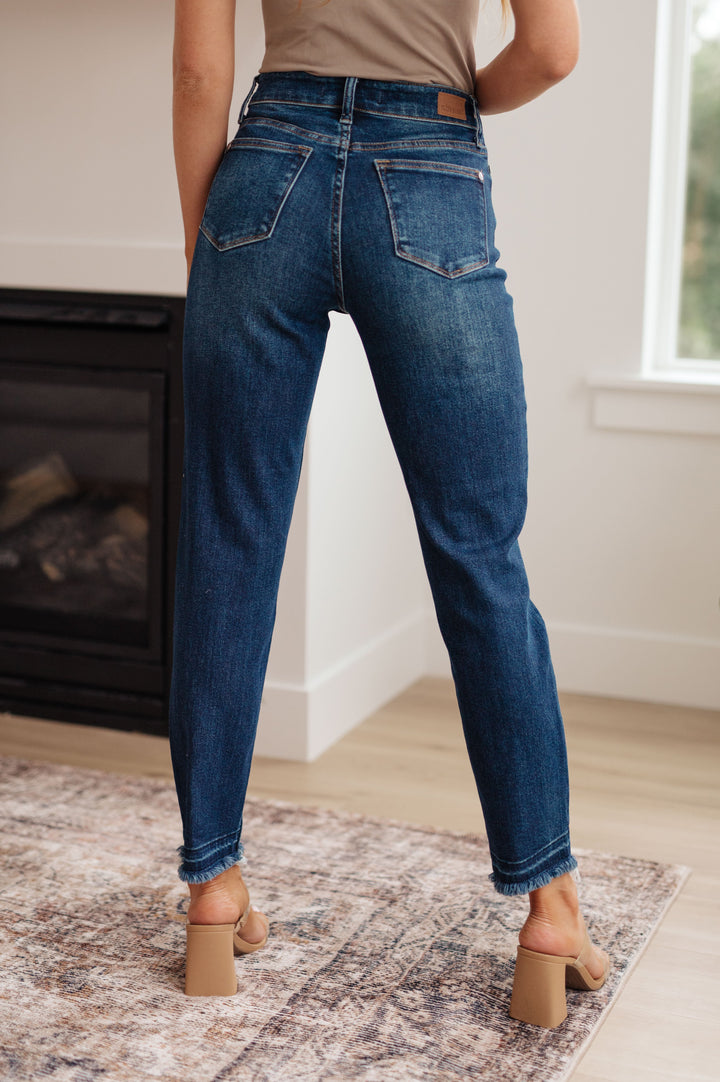 Phillipa High Rise Release Hem Slim Jeans