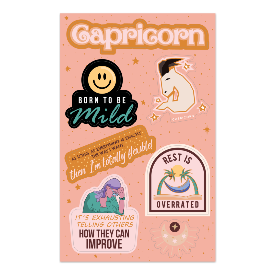 Capricorn Astrological Sticker Sheet