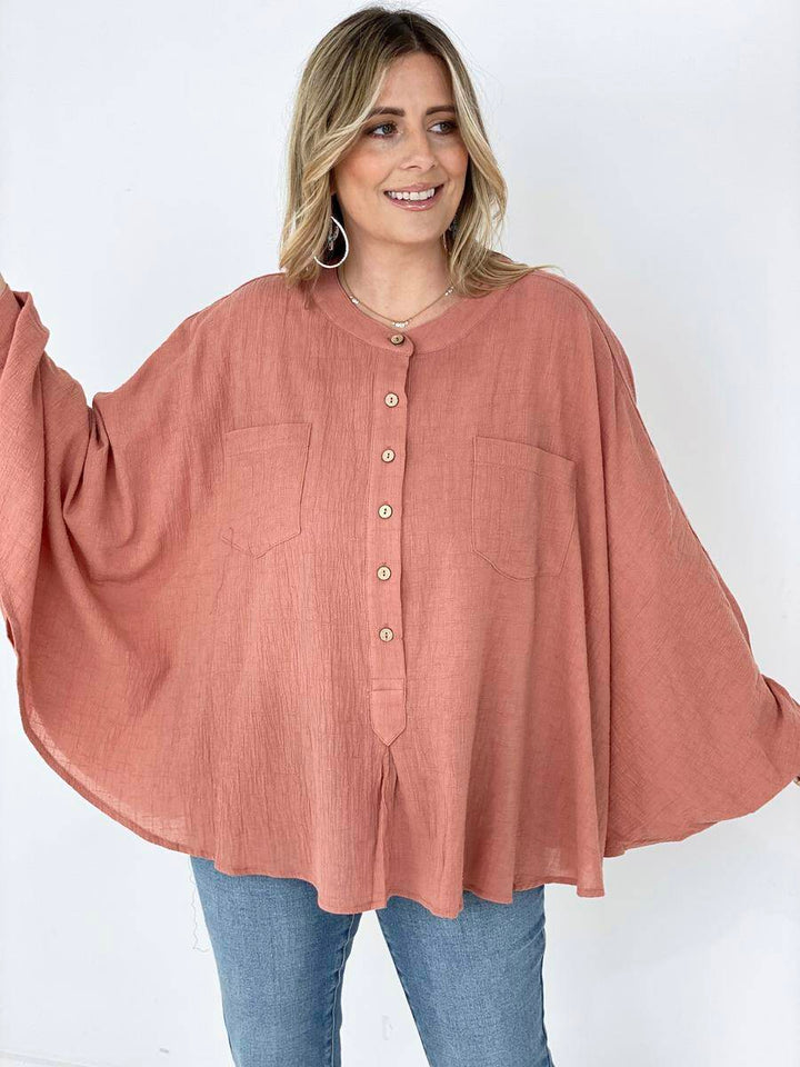 Flaunt It Linen Oversized Top