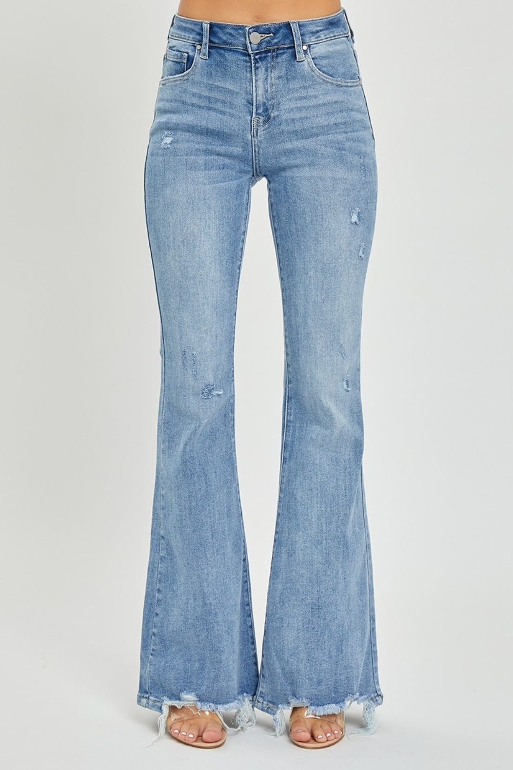 Your Best Mistake Frayed Hem Flare Jeans