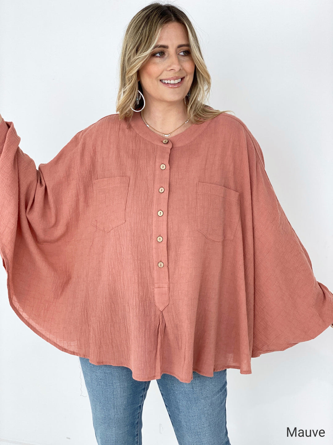 Flaunt It Linen Oversized Top