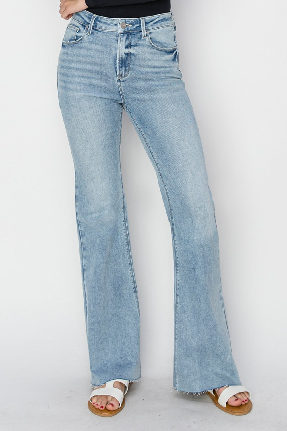 Jamie Raw Edge Bootcut Jeans- Risen