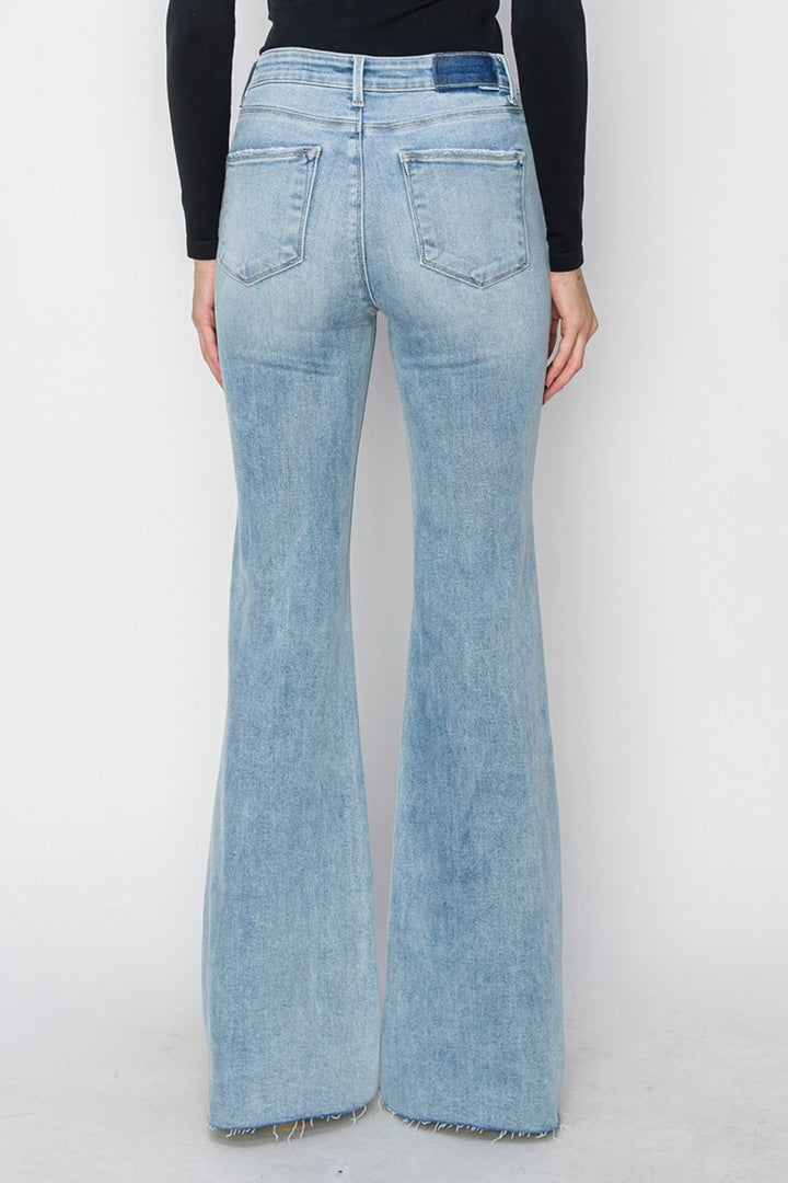 Jamie Raw Edge Bootcut Jeans- Risen