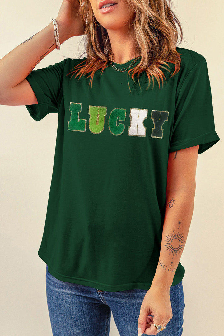 Lucky Chenille Patch Tee