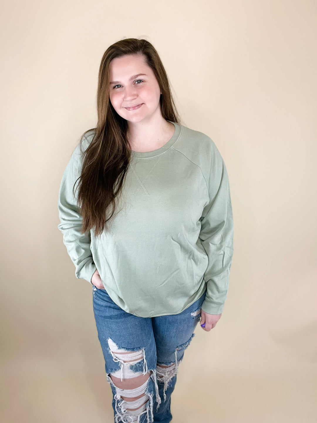 Simple + Sweet Sage Sweatshirt