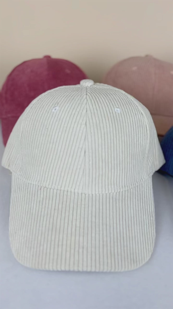 Corduroy Chic Baseball Cap