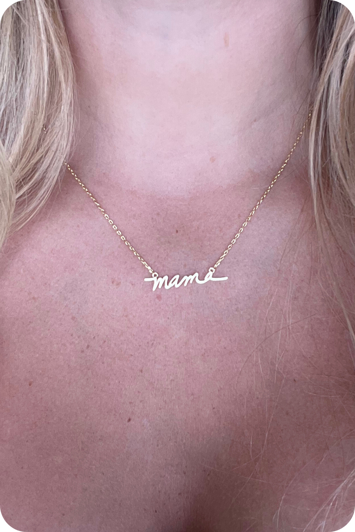 Dainty Gold Mama Necklace