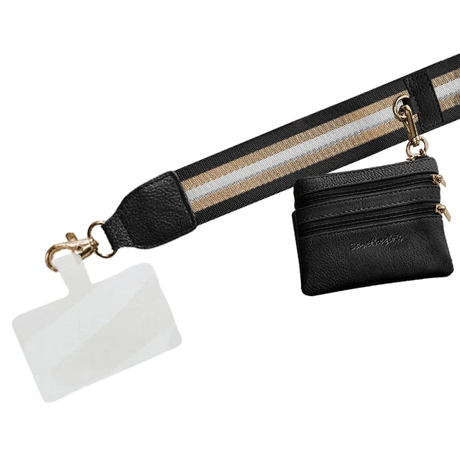 PREORDER: Clip & Go Strap With Pouch Stripe Collection In Assorted Colors