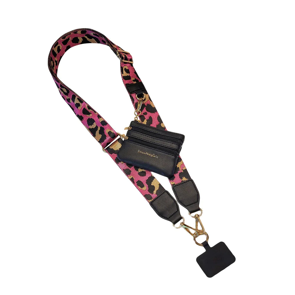 PREORDER: Clip & Go Strap With Pouch Leopard Collection In Assorted Colors