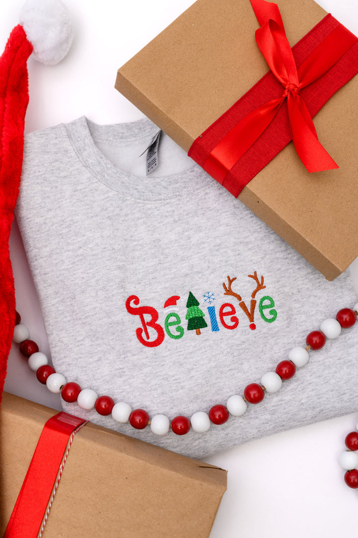 PREORDER: Believe Embroidered Sweatshirt