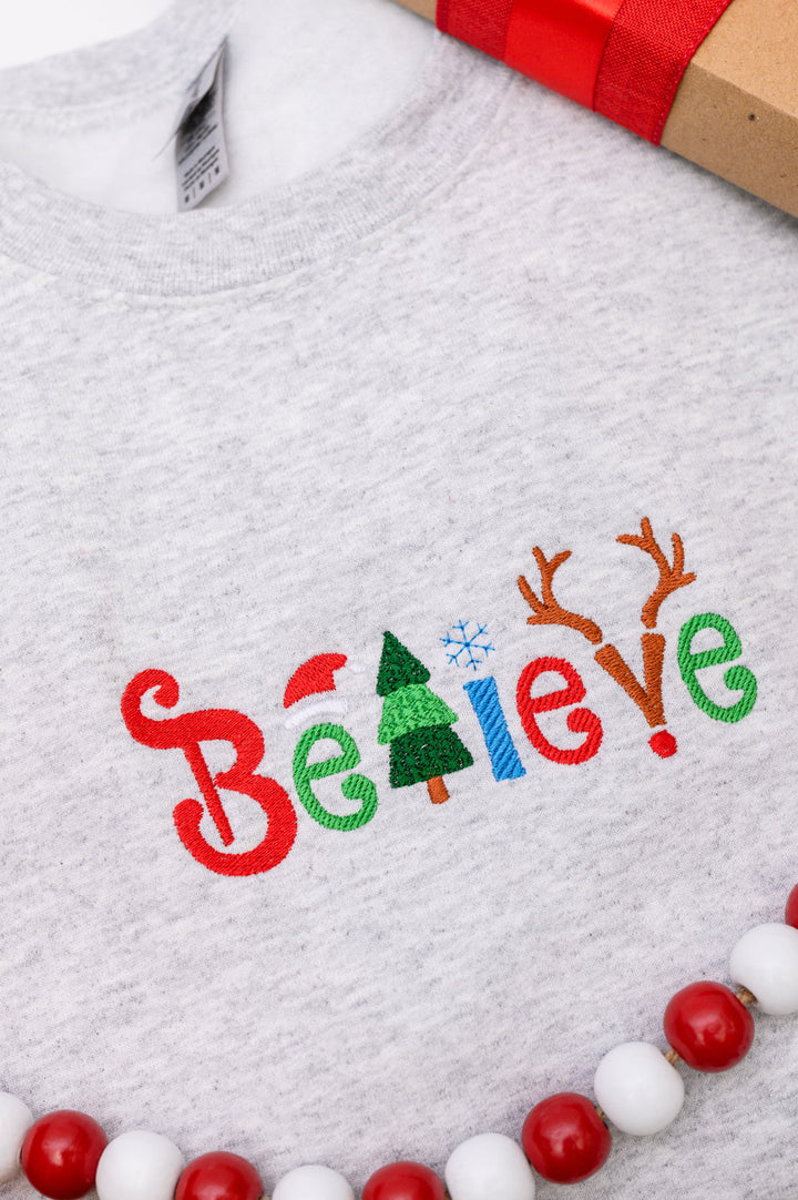 PREORDER: Believe Embroidered Sweatshirt