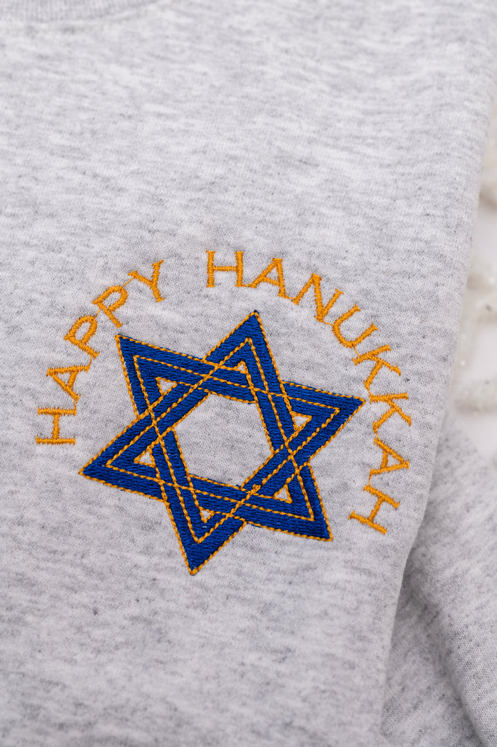 PREORDER: Happy Hanukkah Embroidered Sweatshirt
