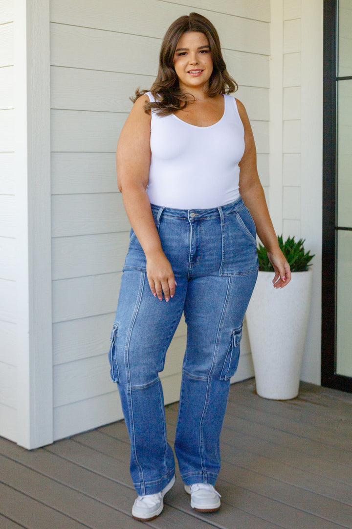 Clarissa High Rise Wide Leg Cargo Jeans