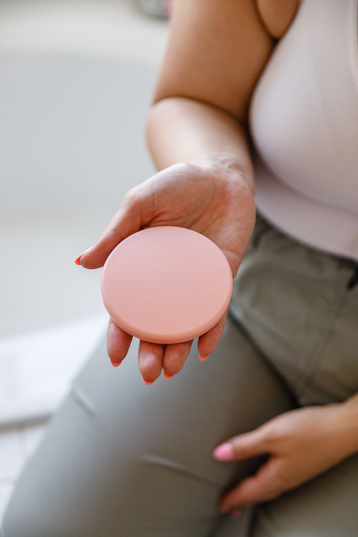 Double Take LED Compact Mirror in Pink