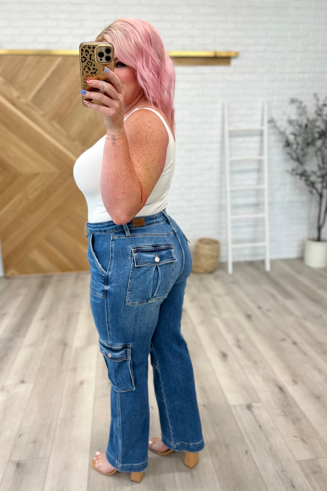 Clarissa High Rise Wide Leg Cargo Jeans